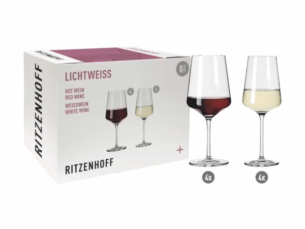 Ritzenhoff – Vínglasasett Hvítvín/Rauðvín 8stk