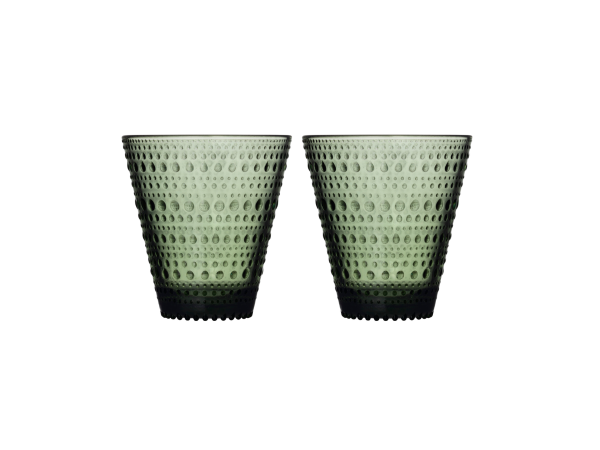 Iittala – Kastehelmi Glas 30cl 2stl Pine Green