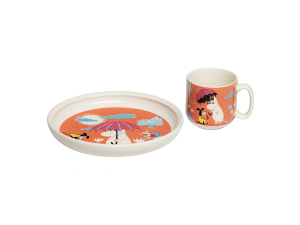 Moomin by Arabia – Barnasett 2stl Under The Umbrella