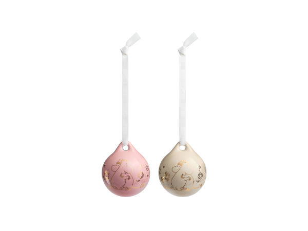 Moomin by Arabia – Skrautkúlur Love Pink/Beige