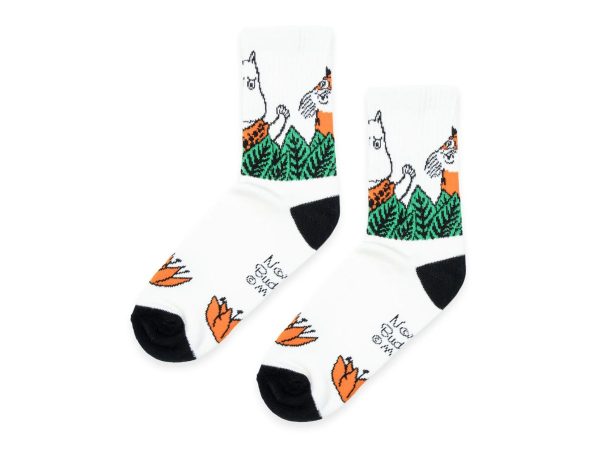 Múmínsokkar 36-42 Retro Jungle White/Black