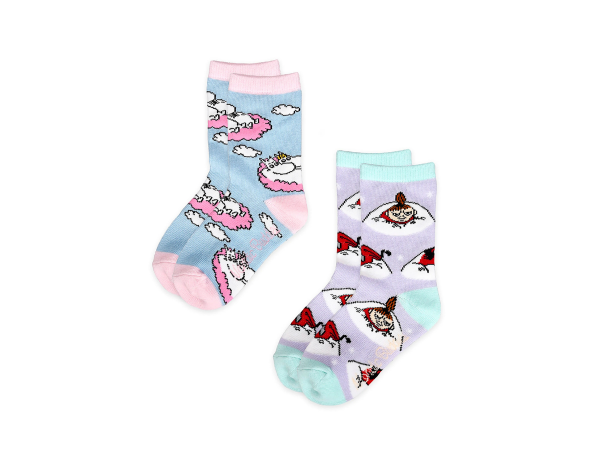 Moomin – Barnasokkar 2pack L.Blue&Pink/Liliac