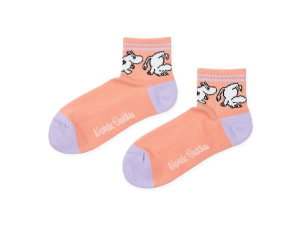 Ökklasokkar 36-42 Múmínsnáði Peach/Light Purple
