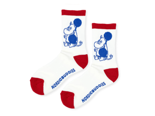 Múmínsokkar 36-42 Moomin Wightlifting White/Red