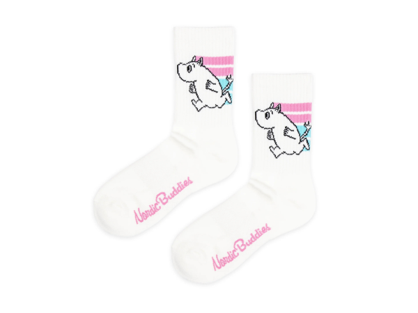 Múmínsokkar 36-42 Moomin Active White/Pink