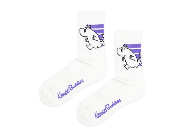 Múmínsokkar 36-42 Moomin Active White/Purple