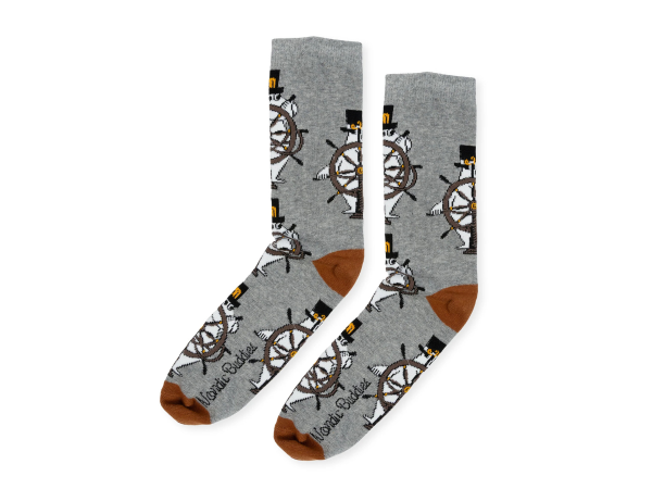 Múmínsokkar 40-45 Moominpappa Wheel Grey/Brown