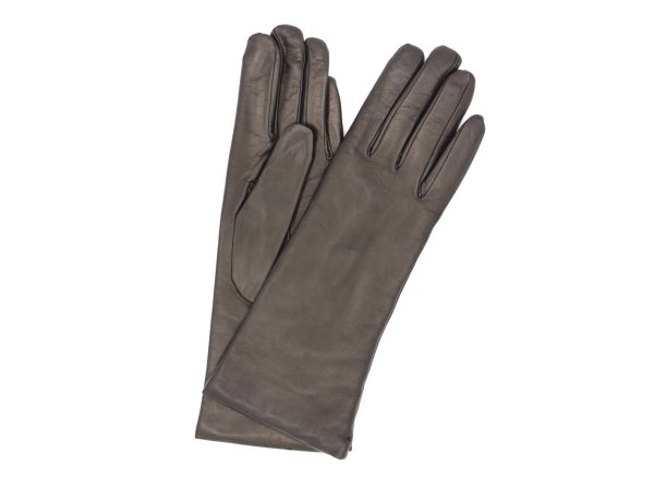 Sermoneta – Nappa Leðurhanskar Langir Black/Cashmere