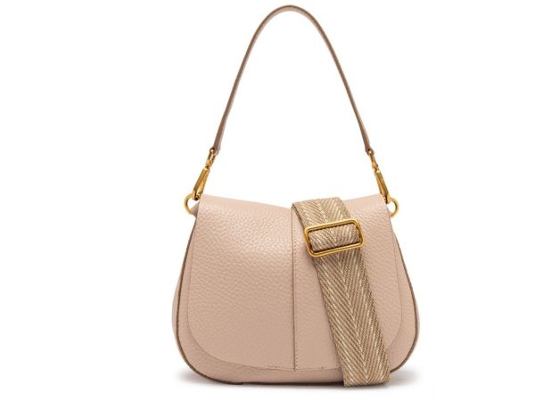 Gianni Chiarini – HELENA ROUND TLK-Leðurtaska Miðstærð Pink Salt