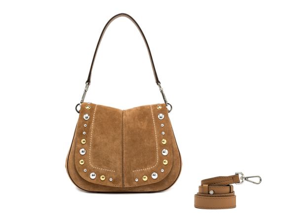 Gianni Chiarini – HELENA ROUND Taska Rúskinn Stór Caramel