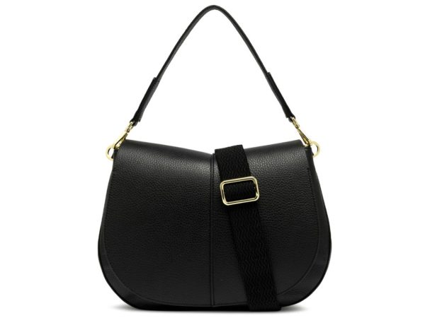 Gianni Chiarini – HELENA ROUND Leðurtaska Stór Nero SS26