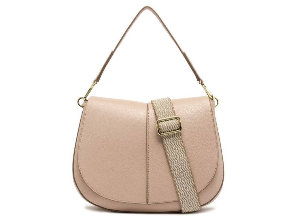 Gianni Chiarini – HELENA ROUND Leðurtaska Stór Pink Salt SS26